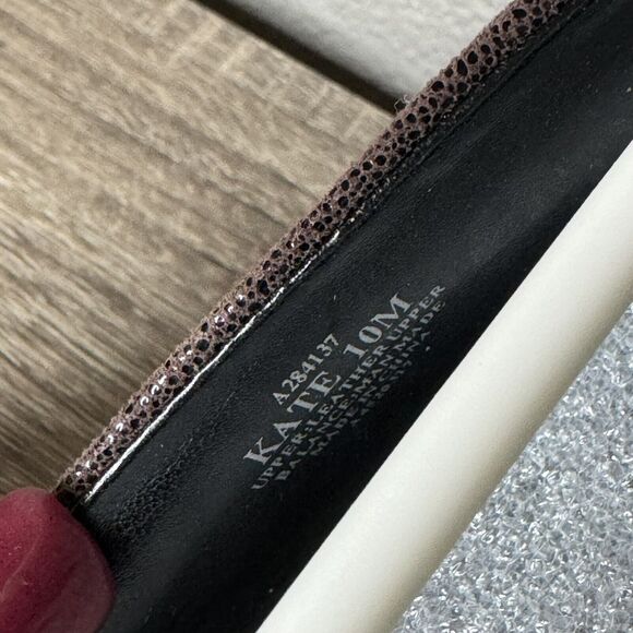 Logo Lori Goldstein Purple Snake Leather Kate Block Heel Pumps 10M- NWB - Picture 10 of 11